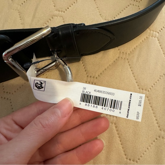 Brand new Ralph Lauren Collection black leather belt, in original box - Picture 3 of 3